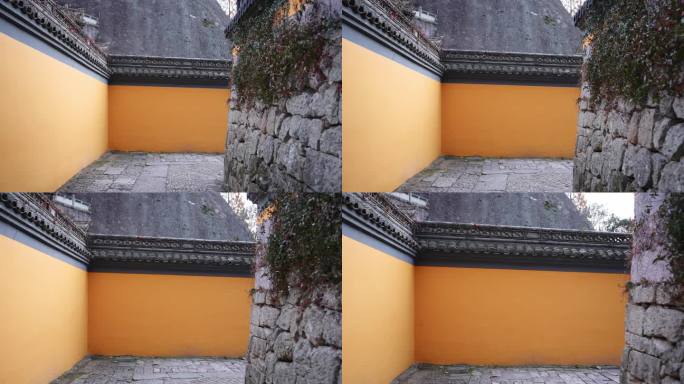 新昌大佛寺围墙走廊