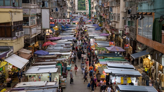 香港人文街道延时