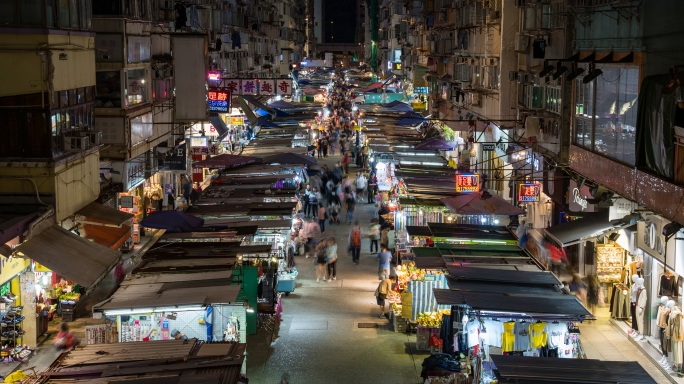 香港人文街道延时