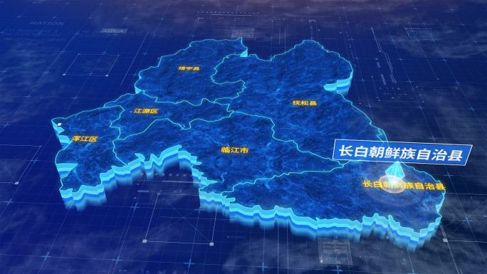 白山市长白朝鲜族自治县三维科技区位地图