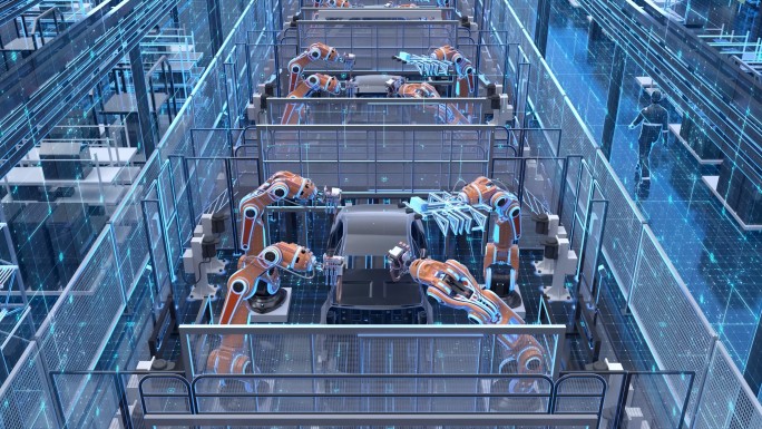 科技制造科研智慧工厂汽车生产工业智能园区