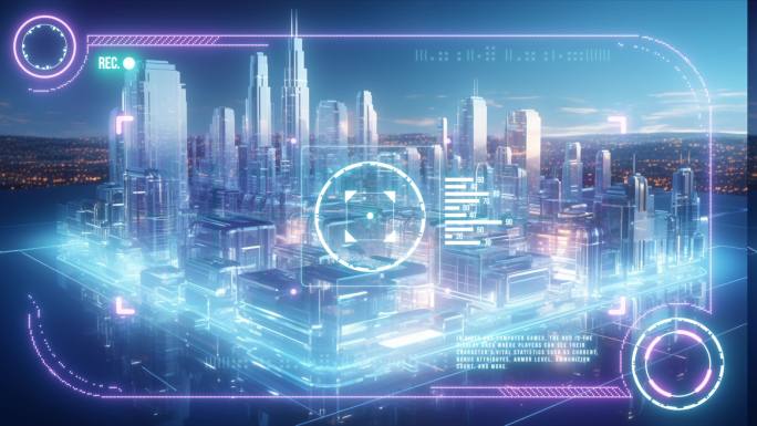 未来科技智慧城市人工智能物联网屏幕素材
