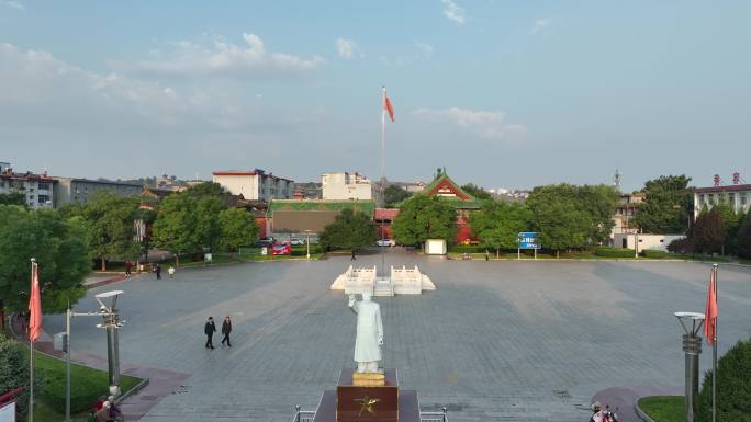 忻州市忻府区红旗广场4k航拍