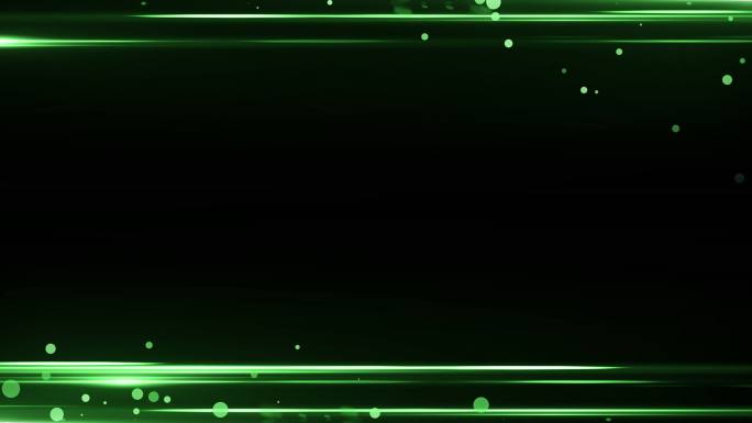 4K绿色线条粒子边框通道循环视频遮罩
