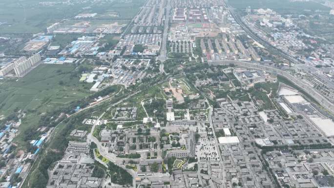 忻州古城高空一镜到底4k航拍