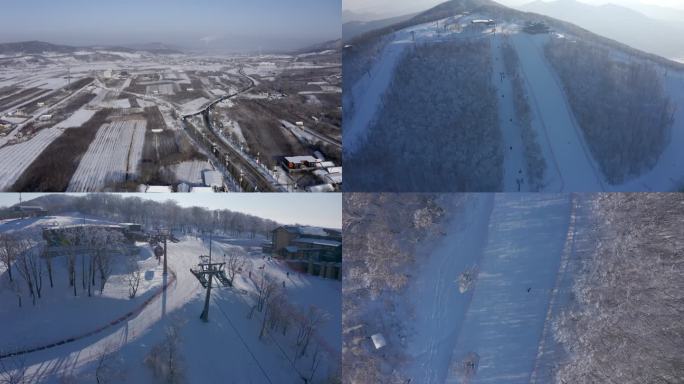 松花湖滑雪场雪景