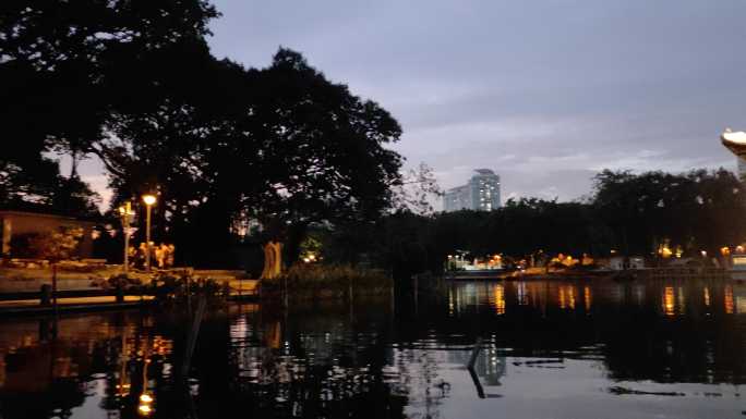 广州夜景荔湾湖公园_8K