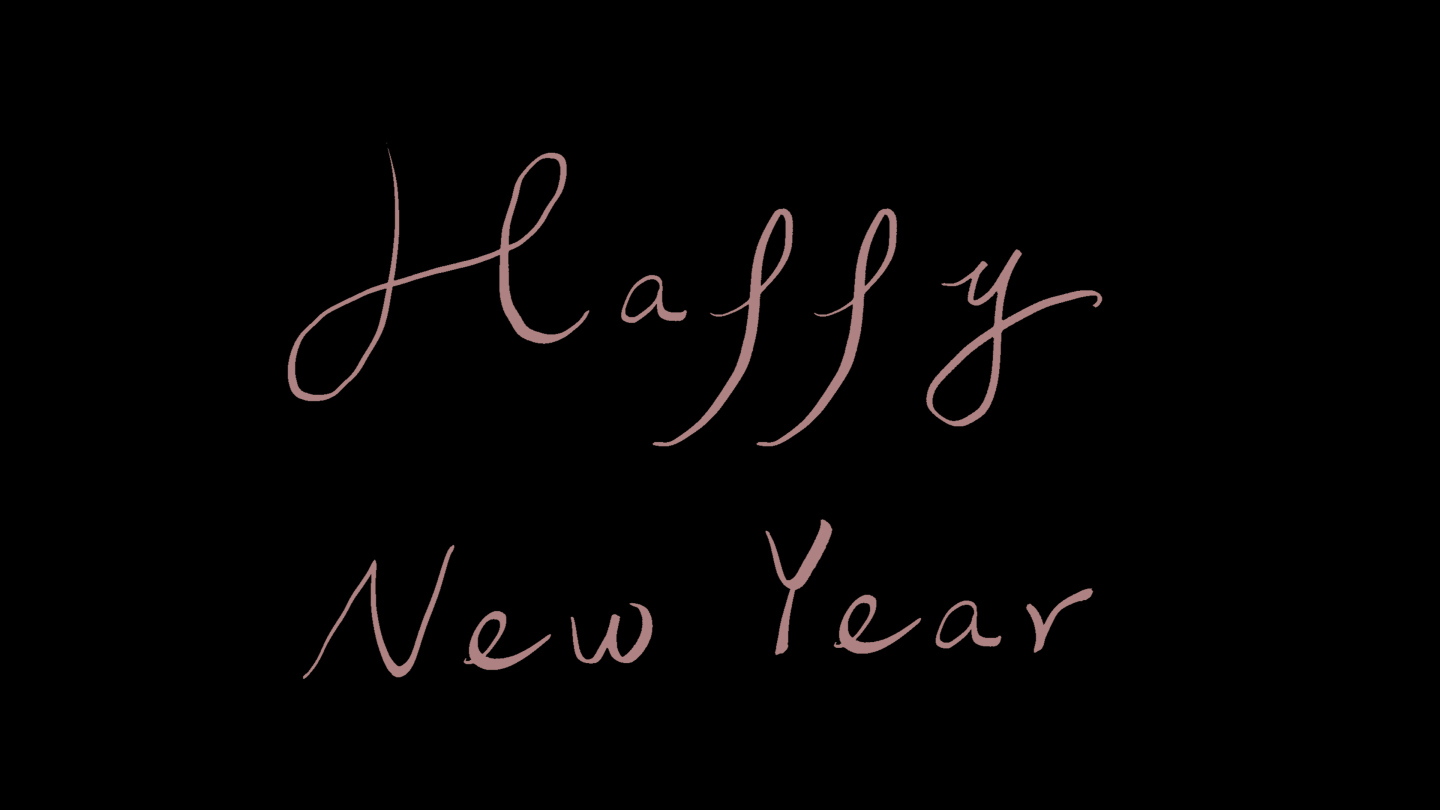 新年快乐动画字体标签带通道