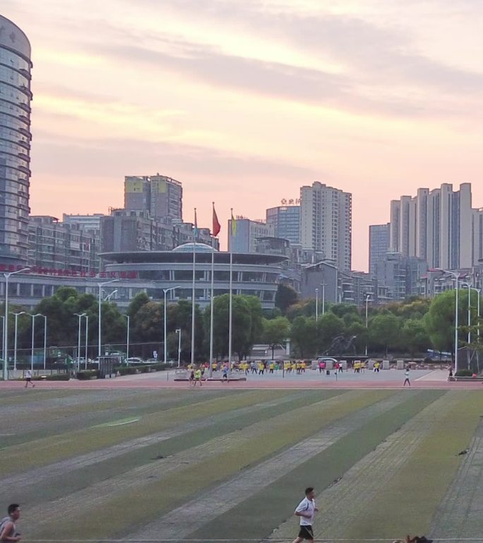 湖南衡阳广电中心日出延时摄影