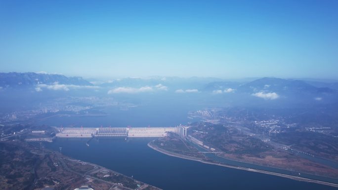 4K远眺三峡大坝工程