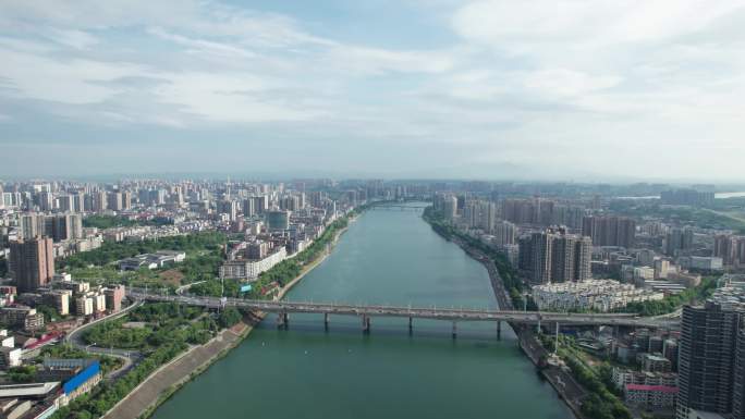 湖南衡阳市东洲岛航拍延时摄影
