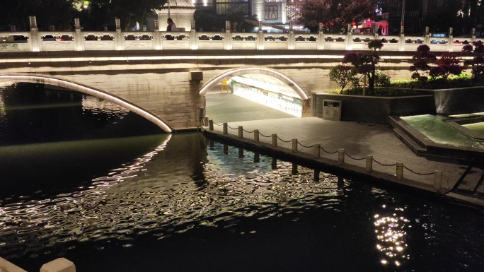 广州夜景荔枝湾文塔古玩城