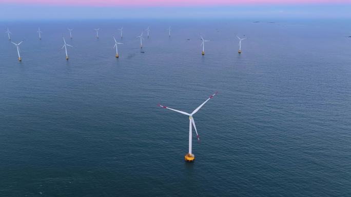 海上风电 风机 风车 海上新能源 航拍