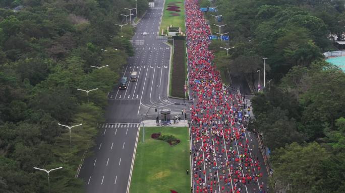 2023年深圳马拉松航拍4k