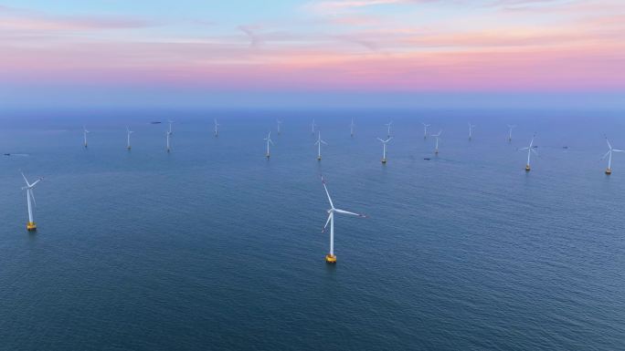 海上风电 风机 风车 海上新能源 航拍