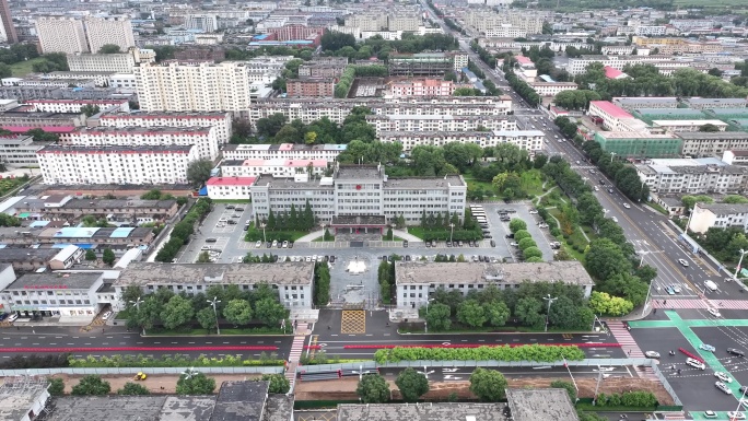 忻州市人民政府大院4k航拍