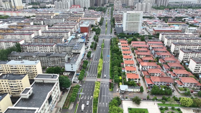 忻州新建北路和平东街4k航拍