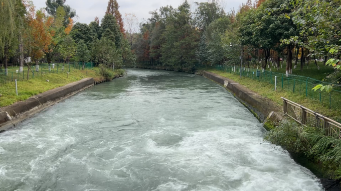 水厂阀门河道激流清凉小溪自来水厂饮用水