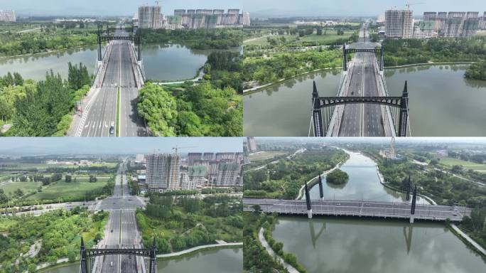 忻州云中河景区内七一桥4k航拍
