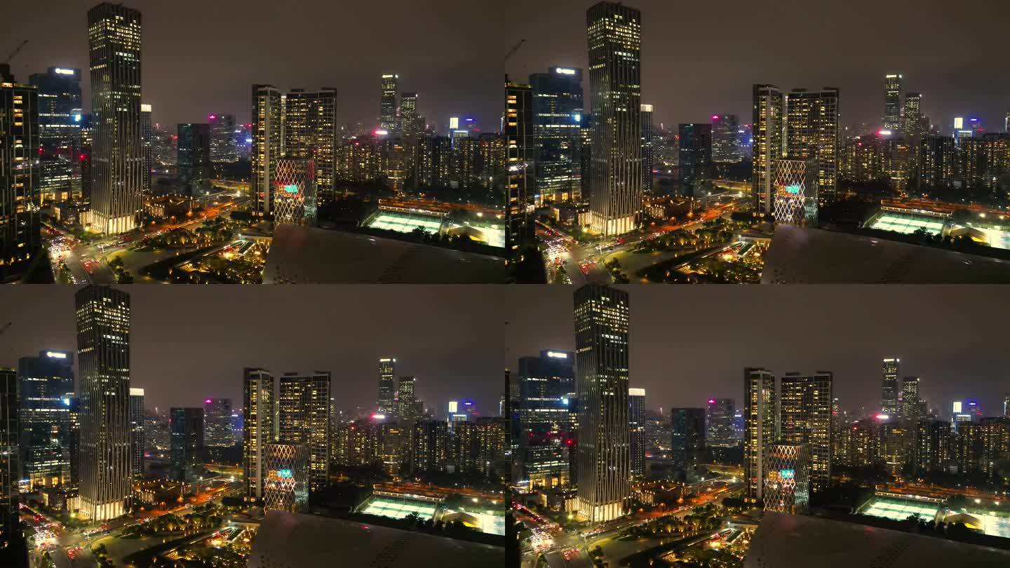 高楼大厦林立  新中国深圳速度城市夜景