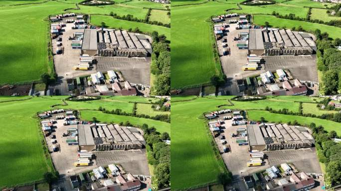 鸟瞰图全特克斯回收厂克拉夫米尔斯巴利米纳县北爱尔兰安特里姆