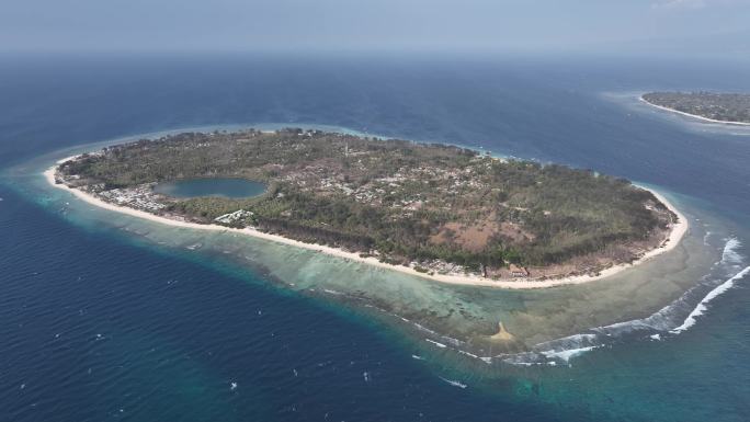 印度尼西亚龙目岛吉利群岛航拍海岛风光