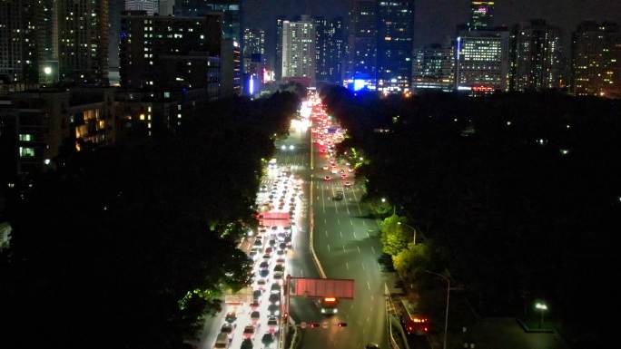 晚高峰拥堵交通 堵车 车流量