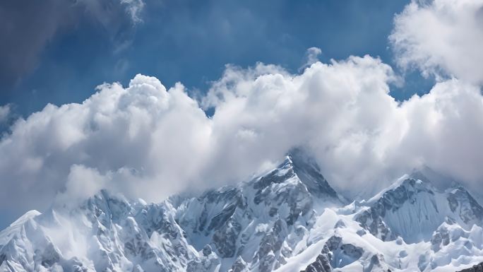 4K雪山延时拍摄视频素材