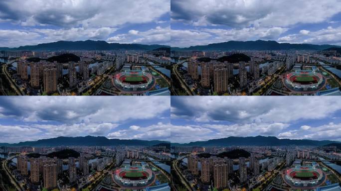 宁德市 地标 万达广场 先锋广场 塔山公