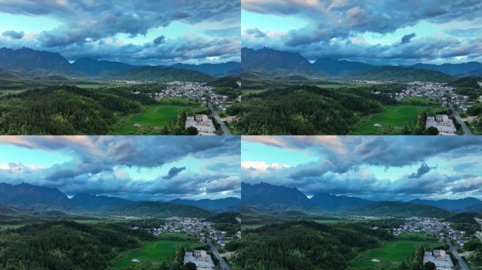 4K航拍大自然风景 自然山山川 美丽乡村