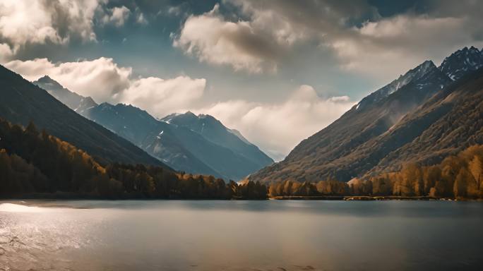 山川湖泊 湖泊 绿色森林 生态湿地 湖景