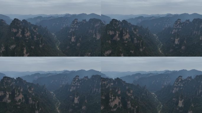 湖南张家界国家森林公园奇峰岩石实拍原素材
