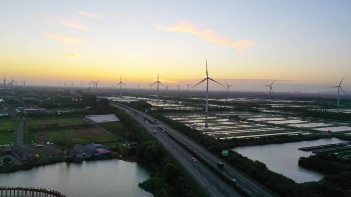 风车山风力发电 绿色清洁能源