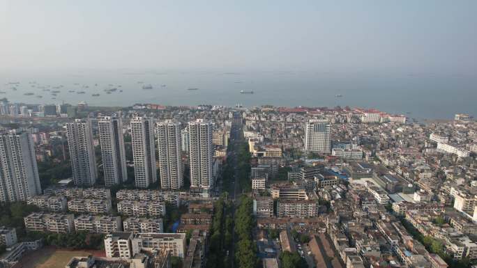 广东北海城市风光城市大景航拍