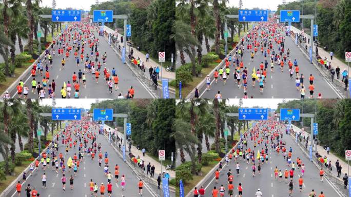 4K 2023马拉松实拍 运动跑步