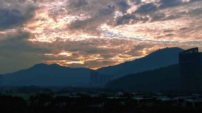 延时 海陵岛火烧云 瑰丽奇幻