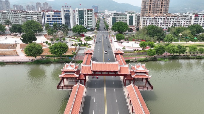 福建省漳州市南靖县中山桥航拍