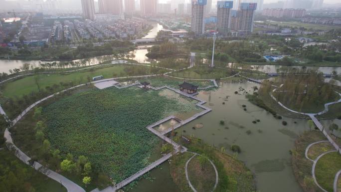 温岭九龙湖航拍湿地公园