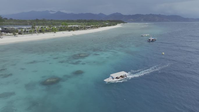 HDR印尼吉利群岛美诺岛屿海滨自然风光