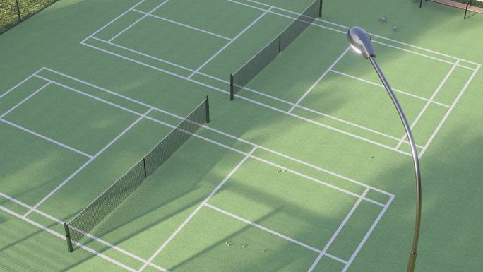 4K网球场三维动画