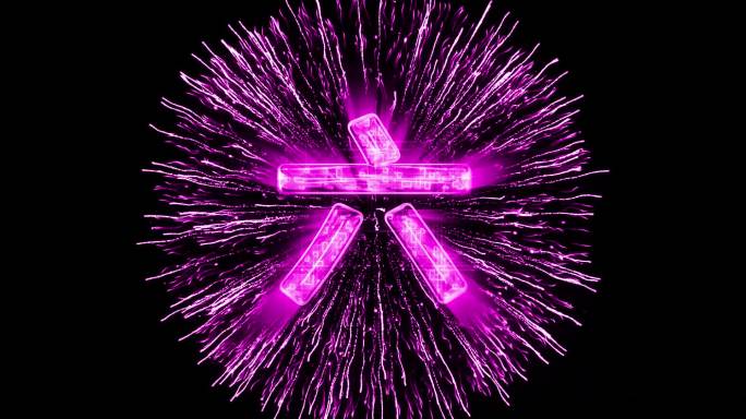 粉紫色水晶倒数中文宽屏10秒倒计时