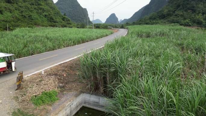 农村乡村风景自然公路道路田园田野