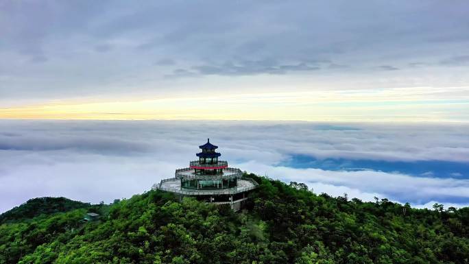 天门山 延时 平流层 云雾  云梦仙顶