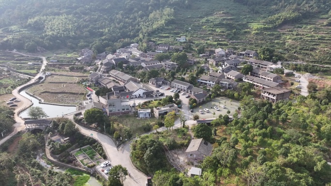 台州温岭峨眉山村航拍