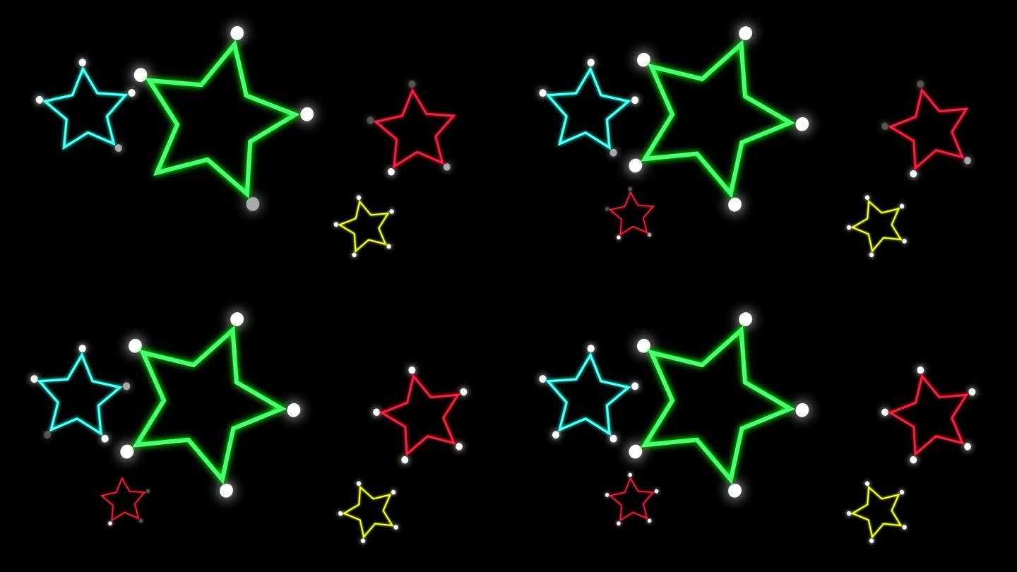五角星五个亮点五彩摇摆彩色星星圣诞节用品