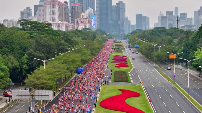 4K 2023马拉松实拍 运动跑步