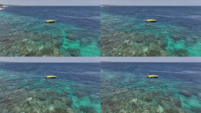 印度尼西亚吉利群岛屿海滨珊瑚礁自然风光
