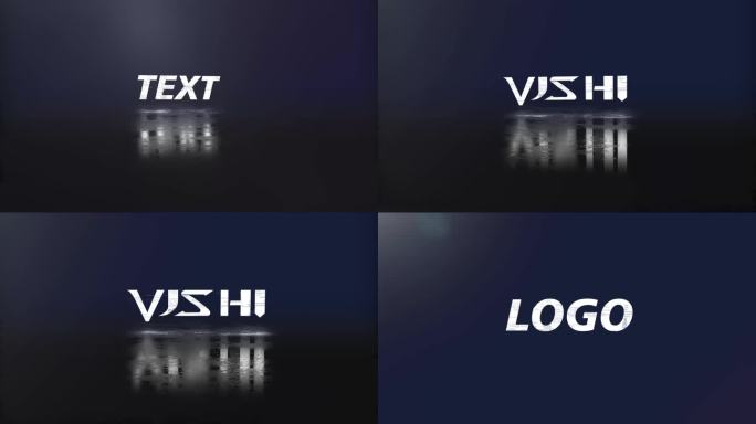 4K信号故障科技赛博朋克标题logo可改