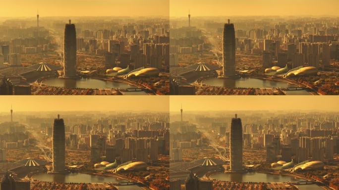 4K高清：郑州地标建筑之千禧广场-大玉米