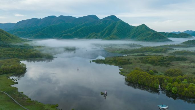 4K高清神农架大九湖湿地